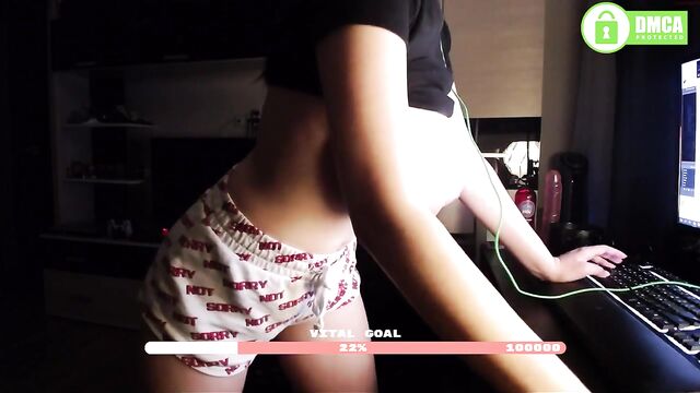 Busty cam girl shows off her huge boobs and gets fingered