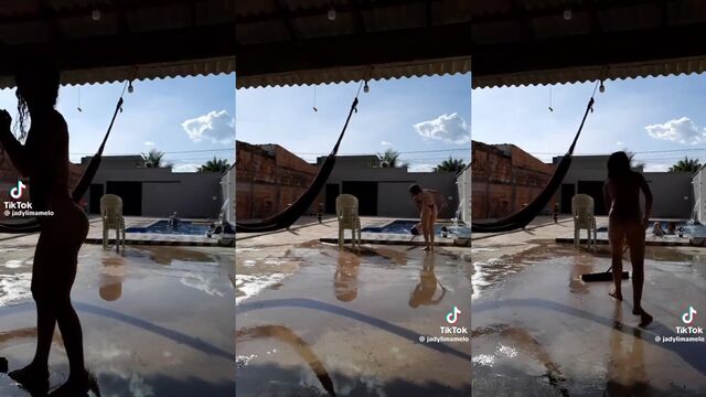 A guy shoots his cock in the ass with a camera in his hand