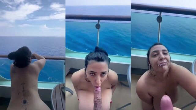 Outdoor sex and I made my cum on her back