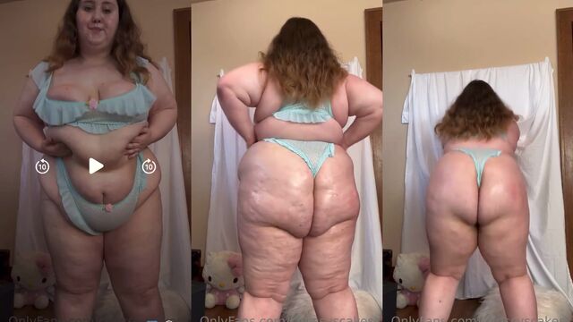 ItsKylieBBW Big Belly Bella VS BBC - big belly action