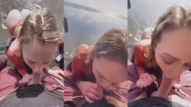 A man made a big discharge right on the girl’s face