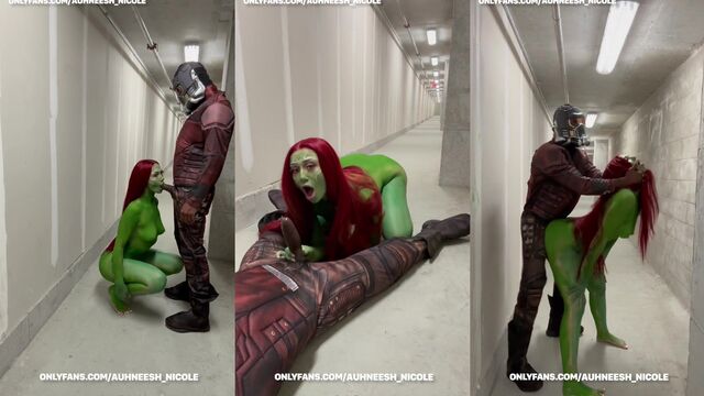 Nic0le’s Gamora gets Star Lord’s BBC in a steamy GOTG roleplay