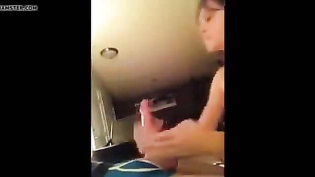 Amateur cute teen gets fucked during a massage session