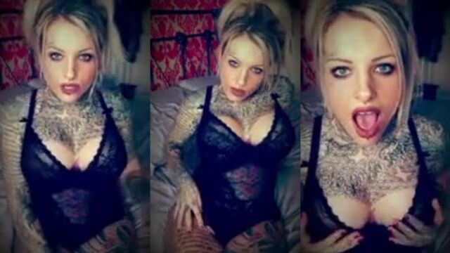 The girl with a tattoo gets humiliated by small penis