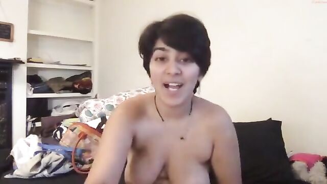 Bouncing tits bodybuilder gets his dick covered in cum after a rough session