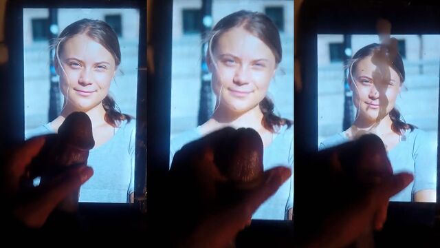 A cum tribute to the famous Greta Thunberg #1