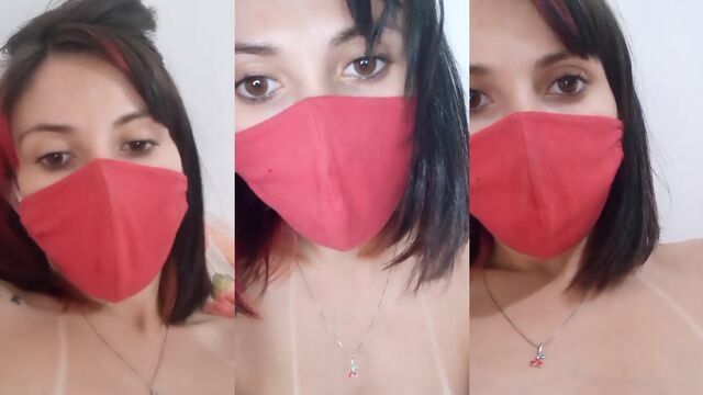 A super hot girl is dancing on webcam, showcasing her sexy body