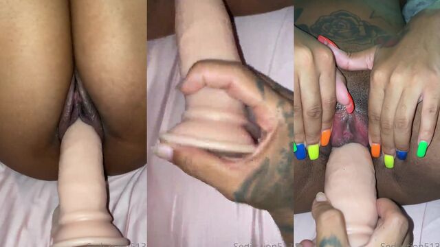 Thick cock seduction with a hot ebony slow motion video