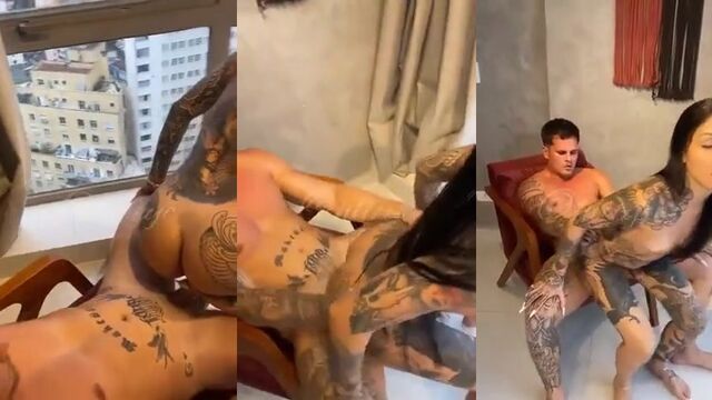 Thayna Crispim gets her pussy covered with cock cream