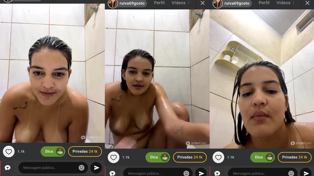 A sexy girl is stripping while chatting with fans in real time