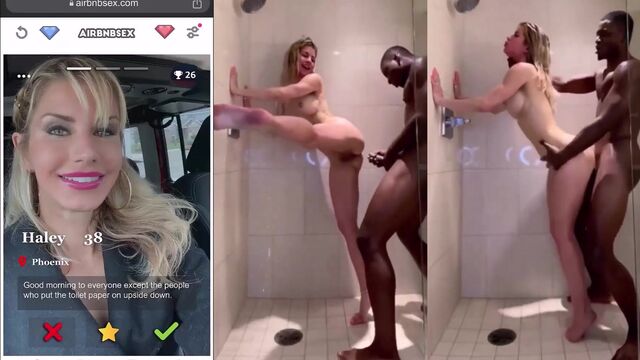 The hottest busty blonde MILF is getting fucked by BBC