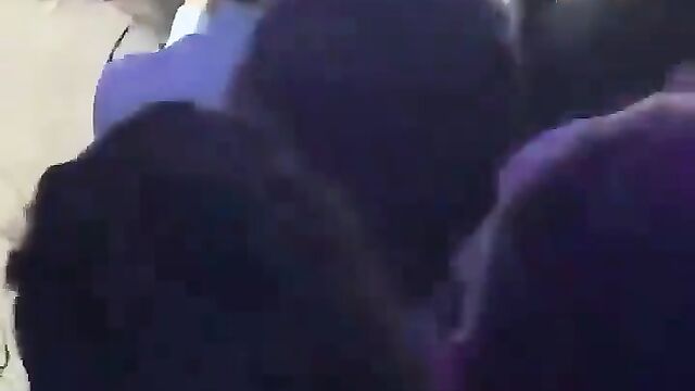 A blonde is fucking on stage at the Sex Circus UK As One Pride 2021 live show