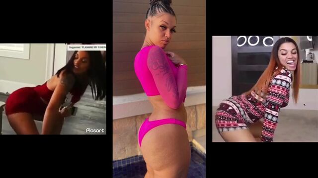 Biannca Raines stripping and posing in nude poses, showcasing her body
