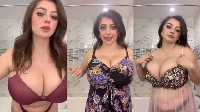 Big Boobs try on haul with Jade from VK, featuring her stunning 18+ model looks