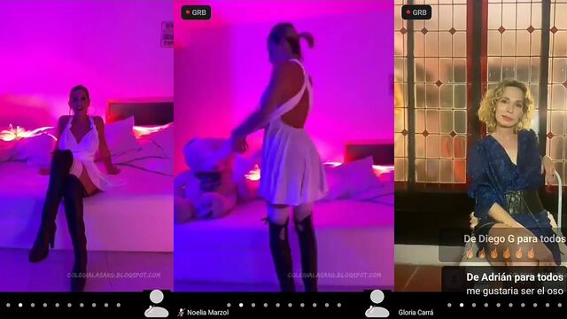 The beautiful Argentine Noelia Marzol has a great time with her partner