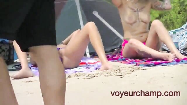 Nikki Brooks gets banged on the sandy beach