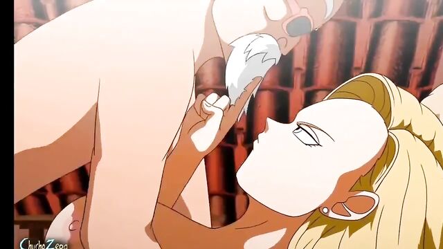 Android 18 gets fucked by Master Roshi while Krillin is at work
