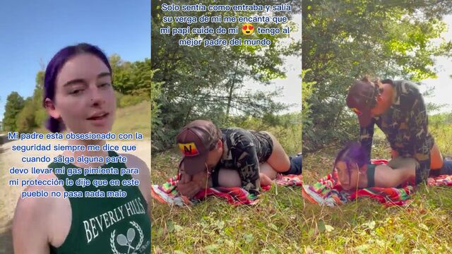 A little ass is fucked outdoors by a pervert