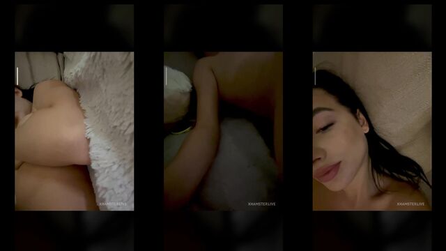 A cute Russian girl is fucking with a guy through video chat
