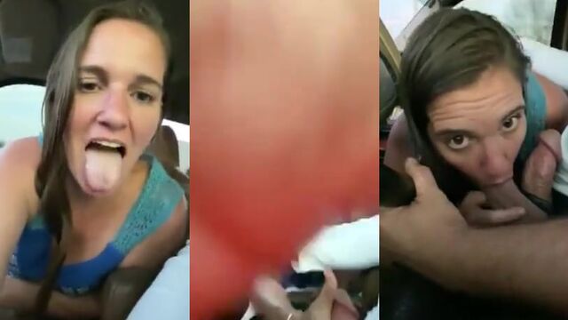 A blowjob in the car with a guy who loves sex very much