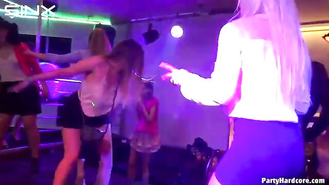 Bunch of wet pussies gets fucked on the floor after a wild party