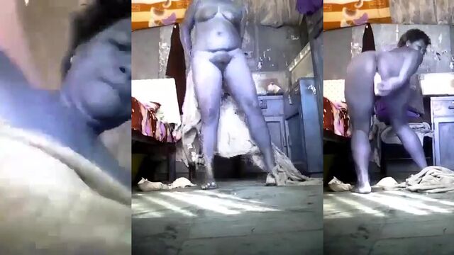 A Fijian woman plays with her pussy using a toy to achieve orgasm