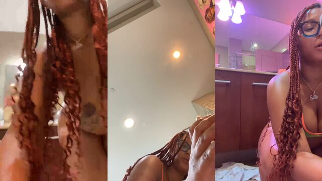 Hot MILF Arab woman performs live on camera with a huge cock
