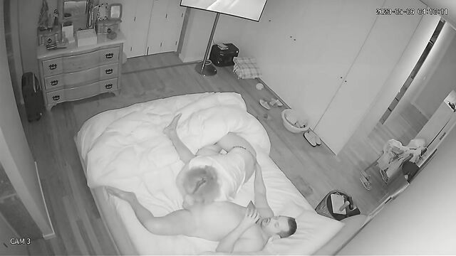 The couple had sex before going to bed, captured in a steamy shot