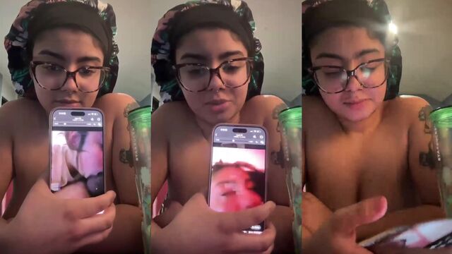 The man is having fun with a girl with huge boobs