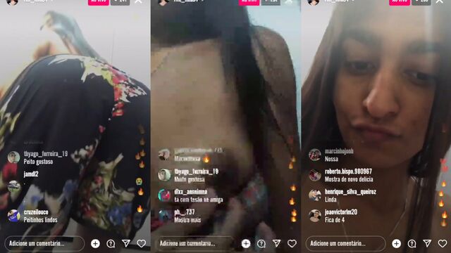 Live show on Instagram of a very cute ass
