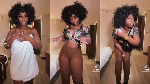 Hot woman Reginaa Jay has sex at home