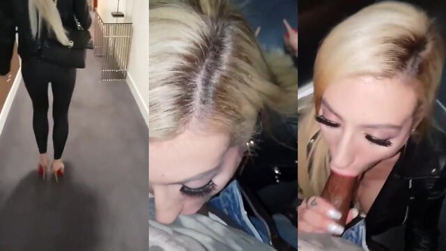 A girl is having sex with a guy in the elevator, it’s roulette