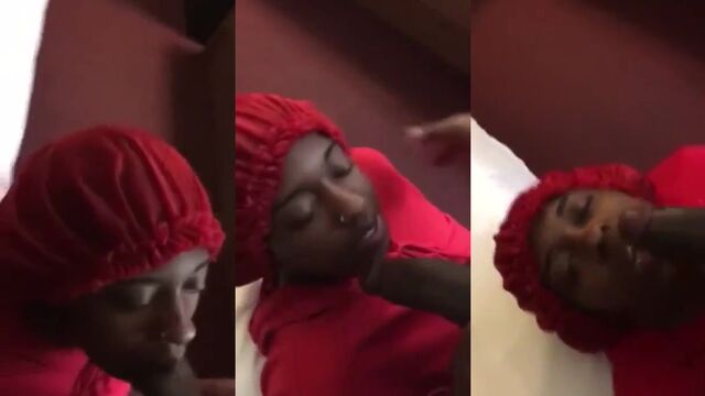 A thot is sucking a big dick and doing it like a professional