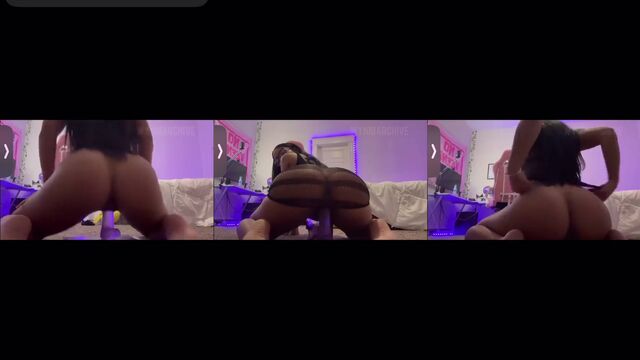 An ebony girl is showcasing her talents in this video