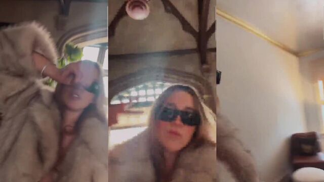A girl has a habit of flashing her saggy tits on TikTok live