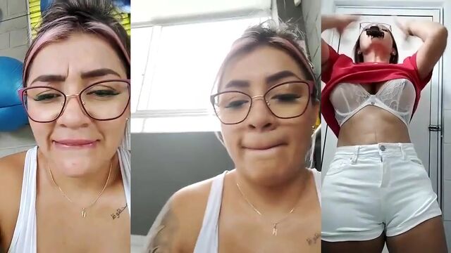 The pretty girl Diana has a private show in the gym for someone special