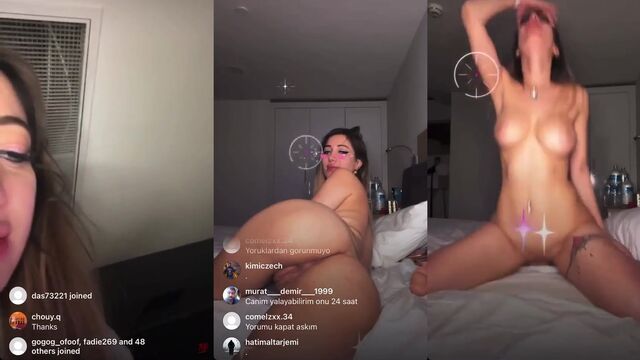 Big tit white teen solo action with Lali and Poine