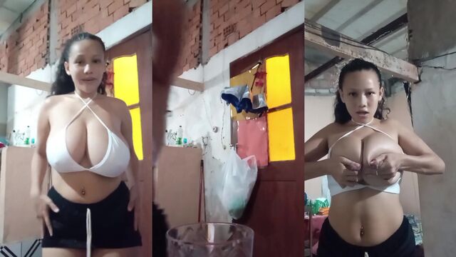A hot chick with a great pair of tits gets fucked hard