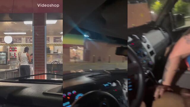 Truck driver fucks the beautiful hooker Ky in his truck
