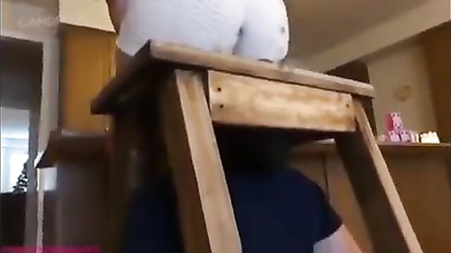 A schoolgirl is getting fucked by her classmate at home