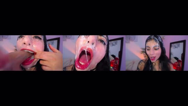 Spitting and face fucking with a slutty school girl