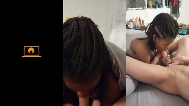 A beautiful Morena gives a blowjob with great intensity and skill