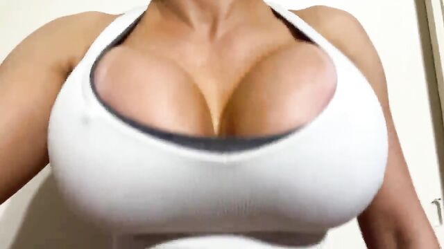 Bimbo girl with huge tits gets fucked hard in POV style
