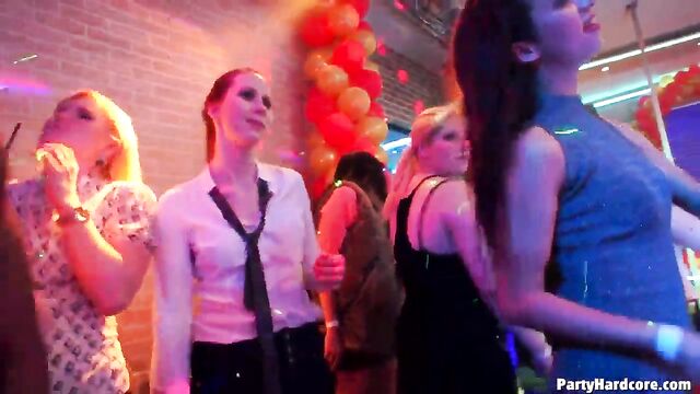 The girls went crazy at the party and got wild on the floor