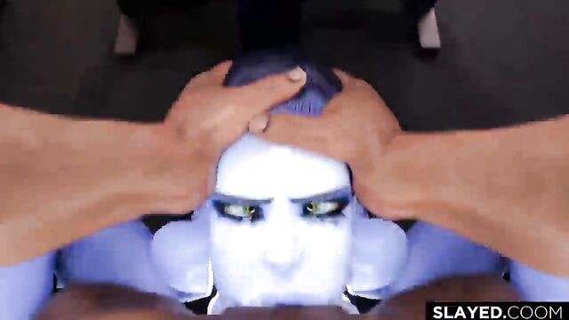 Overwatch's Widowmaker gets her ass smashed by a massive black cock in 3D