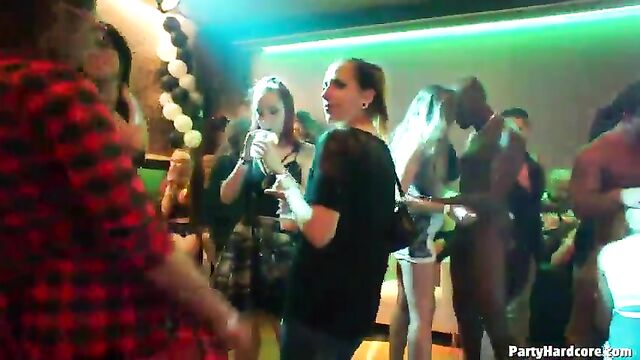 A girl went crazy at the party and started to get wild
