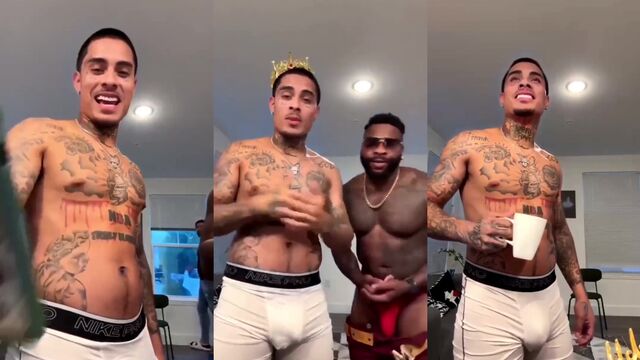Light-skinned "straight" guy gets into some steamy action