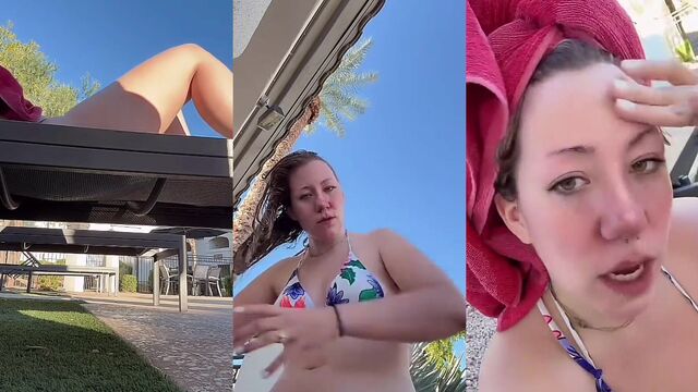Hot babe with big ass plays with her pussy on Liveme