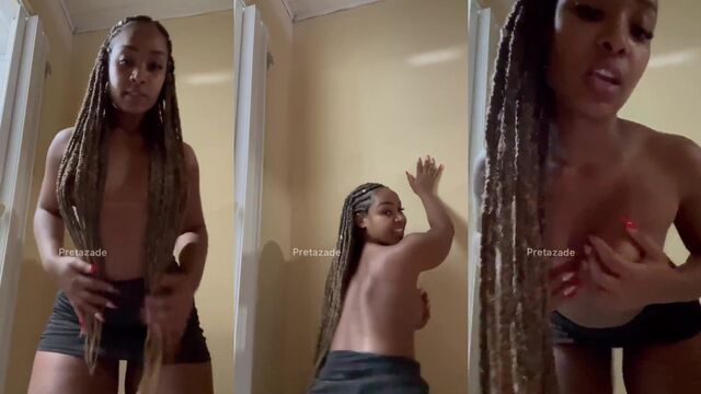 Bouncing my big black ass until he cums in my mouth ummm