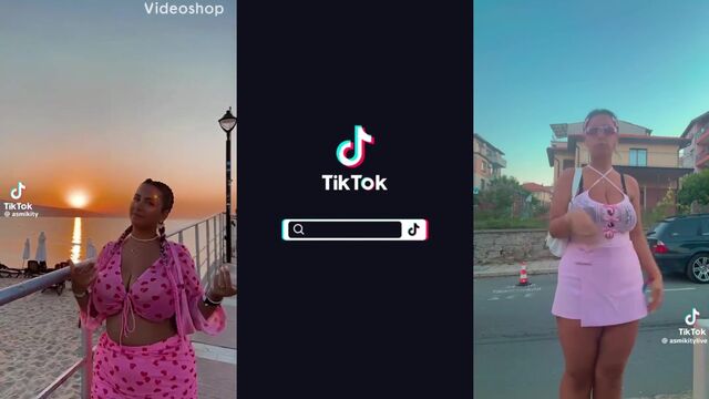Hot Bulgarian TikTok star Asmikity shows off her big natural tits